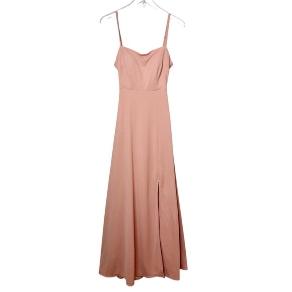 BIRDY GREY Benny Crepe Dusty Rose Women’s Strappy Bridesmaid Maxi Dress Sz XS - Picture 3 of 11
